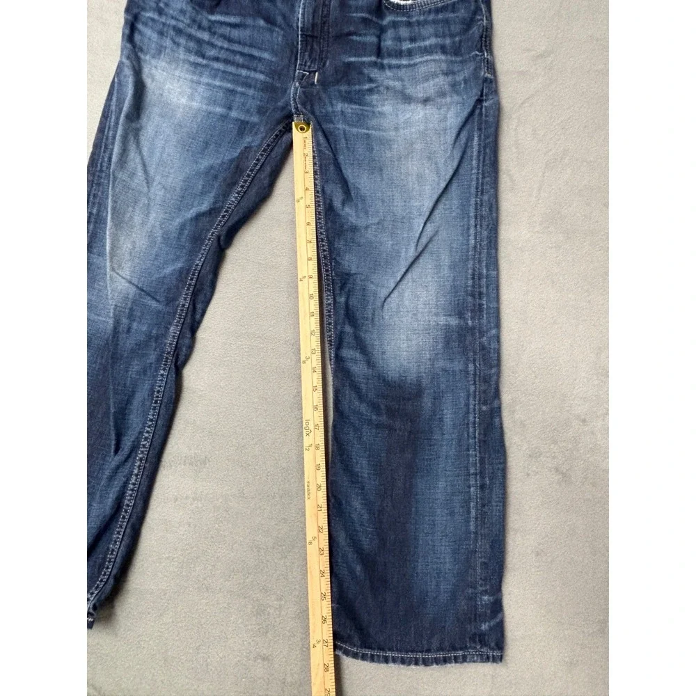 Buffalo David Bitton Driven Straight Fit Men's Jeans 36/30 Distressed Denim